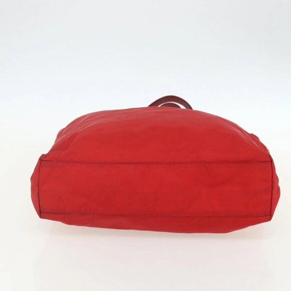 PRADA Tote Bag Nylon Red Silver Auth 155081 - Picture 5 of 16